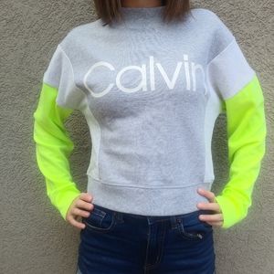 NWT Calvin Klein Gray and Neon Performance XS
